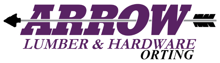 Logo for Arrow Lumber & Hardware Orting, featuring the word 