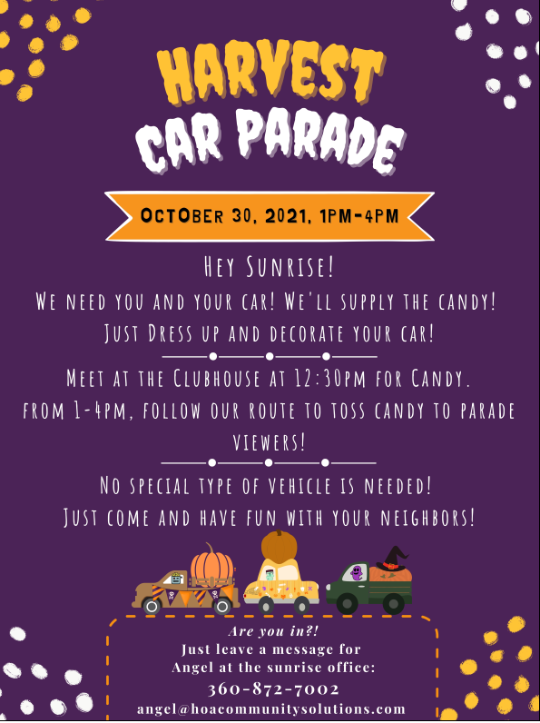 Sunrise Harvest Car Parade